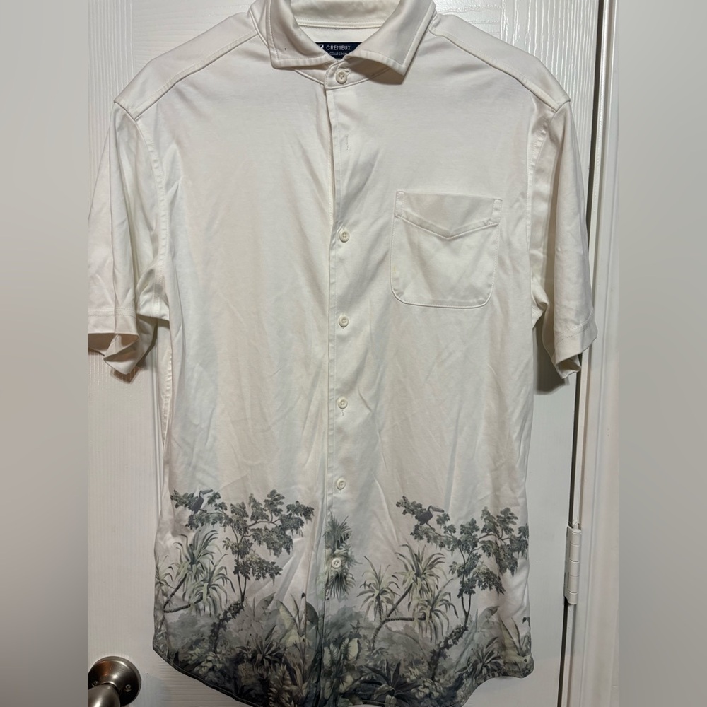 Daniel Cremieux White and Gray Tropical Shirt